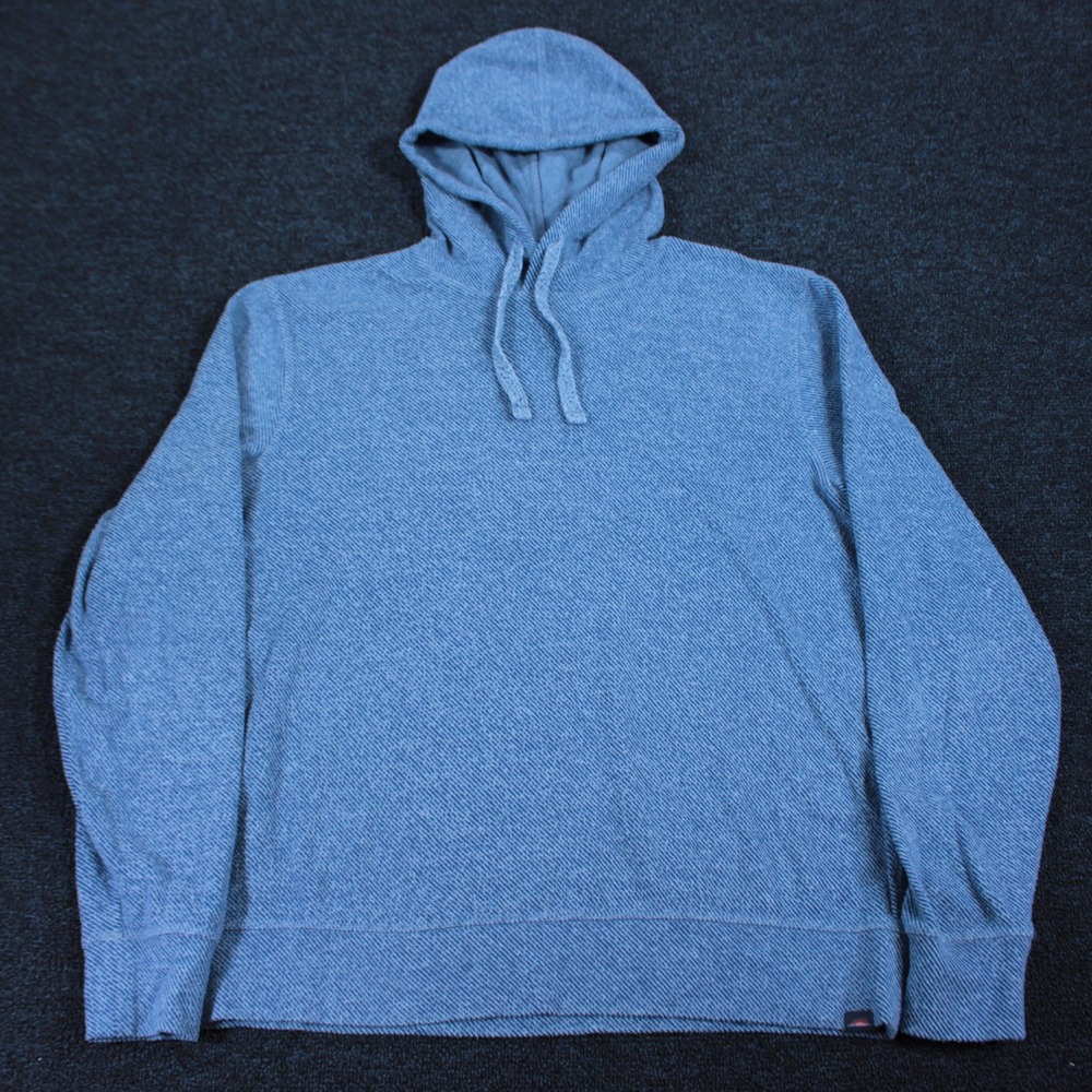 Faherty Legend Sweater Hoodie Mens Medium Blue Organic Cotton Soft Pullover